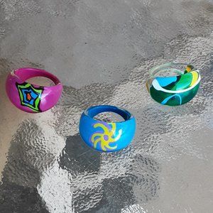Set of 3 Acrylic Rings (Size 6)